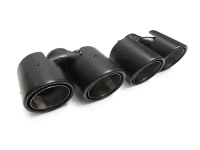 DesignTek Exhaust tail pipes Twin Carbon Fibre Effect for Porsche 997 - 3606409744, 06-8612-2, 152402-05, 99711115100, 99711115101, 99711198110, 99711198111, 99711115200, 99711115201, 99711198210, 99711198211, 99711198234, 99711198134